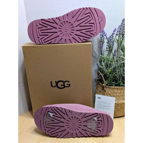 UGG Dusty Orchid Pink Discoquette Platform Suede Slide Slippers Women's 9 NIB - Picture 9 of 13